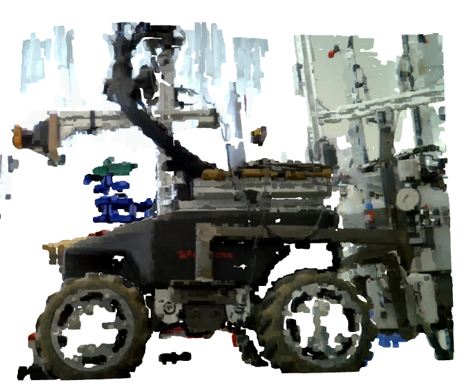 Colored 3D point cloud of the robot